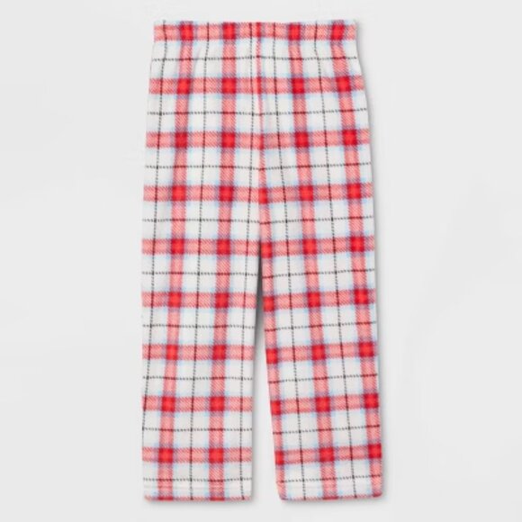 NEW Wondershop Toddler Plaid Microfleece Matching Family Pajama Pants - Picture 3 of 6
